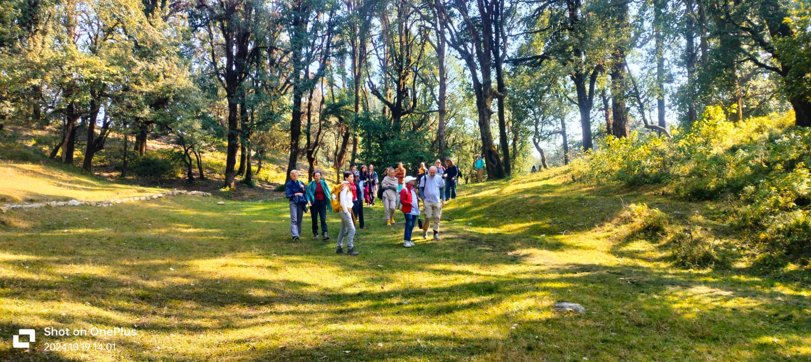 Walking together in the hills